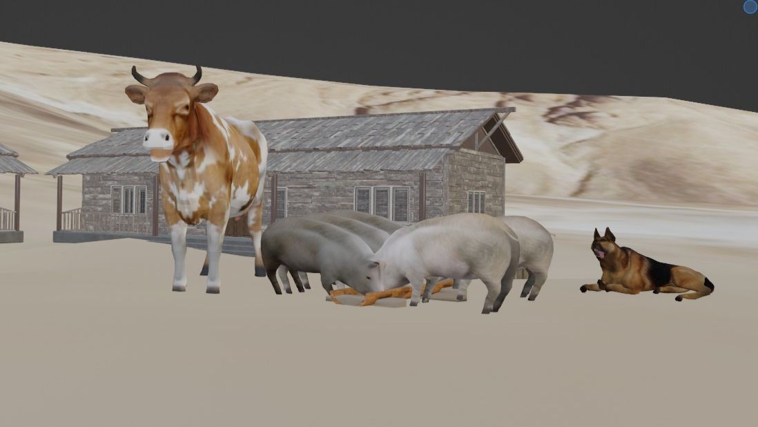 Blender 3.6 Zbrush 2019 Красим коров и разворачиваем