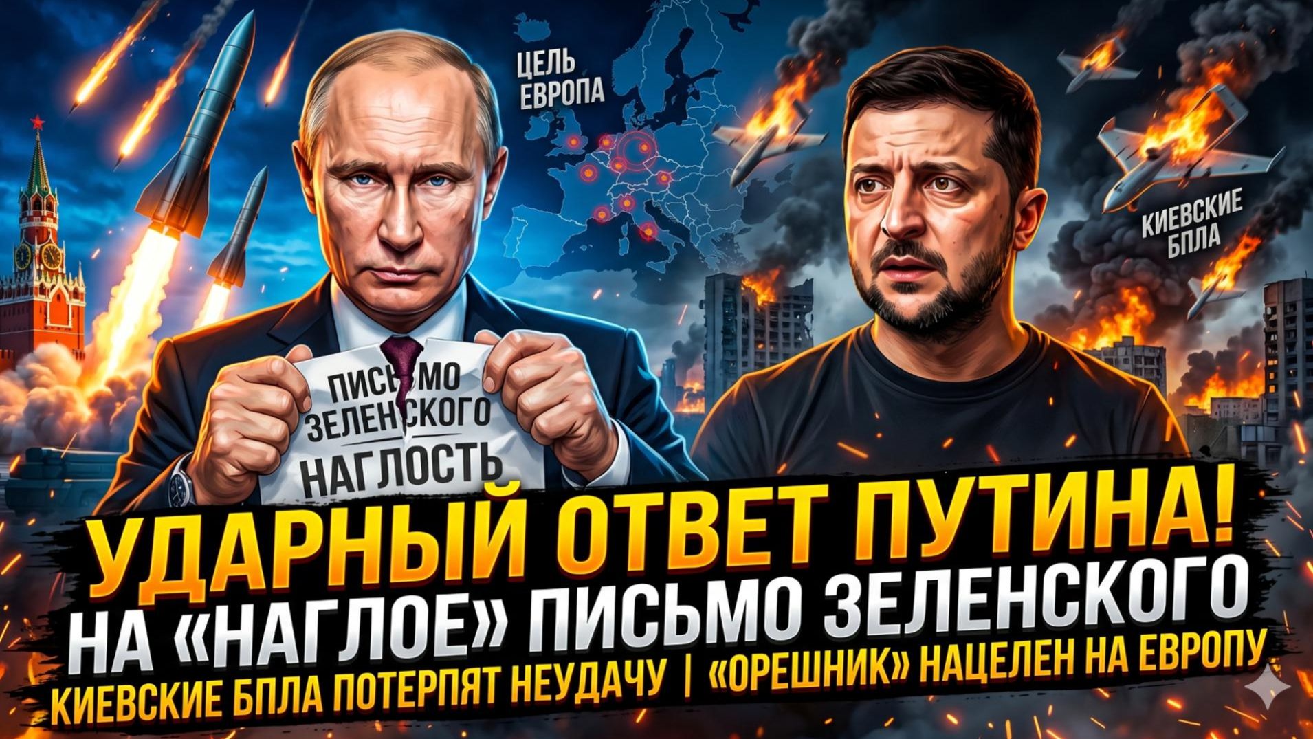⚡Меркурис | Путин жёстко ответил на наглое письмо Зеленского: Орешник готовят к ударам по Киеву