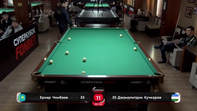 Бильярд (3)..Чимбаев Е. (KAZ) - Кучкаров Д. (UZB)