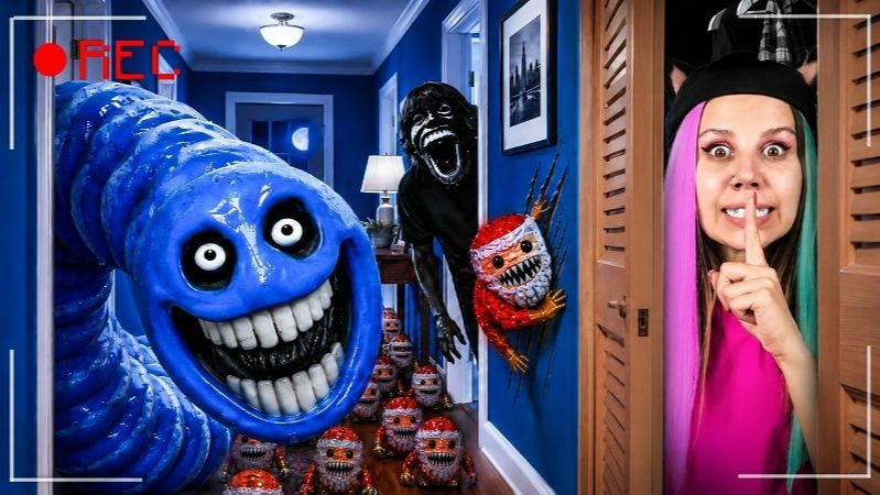 ВСЕ МОНСТРЫ У МЕНЯ ДОМА В РЕАЛЬНОЙ ЖИЗНИ! 😨 СКРЫТЫЕ КАМЕРЫ смотреть онлайн