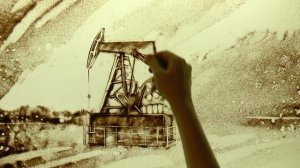 РОСНЕФТЬ.Песочная анимация, художник Резеда Ахметова.
