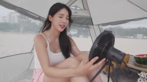 🌊CAMPING ON A BEACH SURROUNDED BY CRASHING WAVESㅣOCEAN ASMR