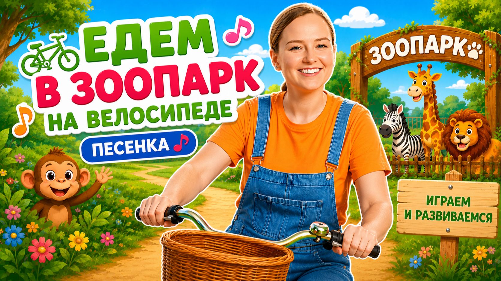 Едем в Зоопарк! Развивающая Подвижная Песенка для Детей и Запуск Речи 0+ Логоритмика #мультик #дети смотреть онлайн