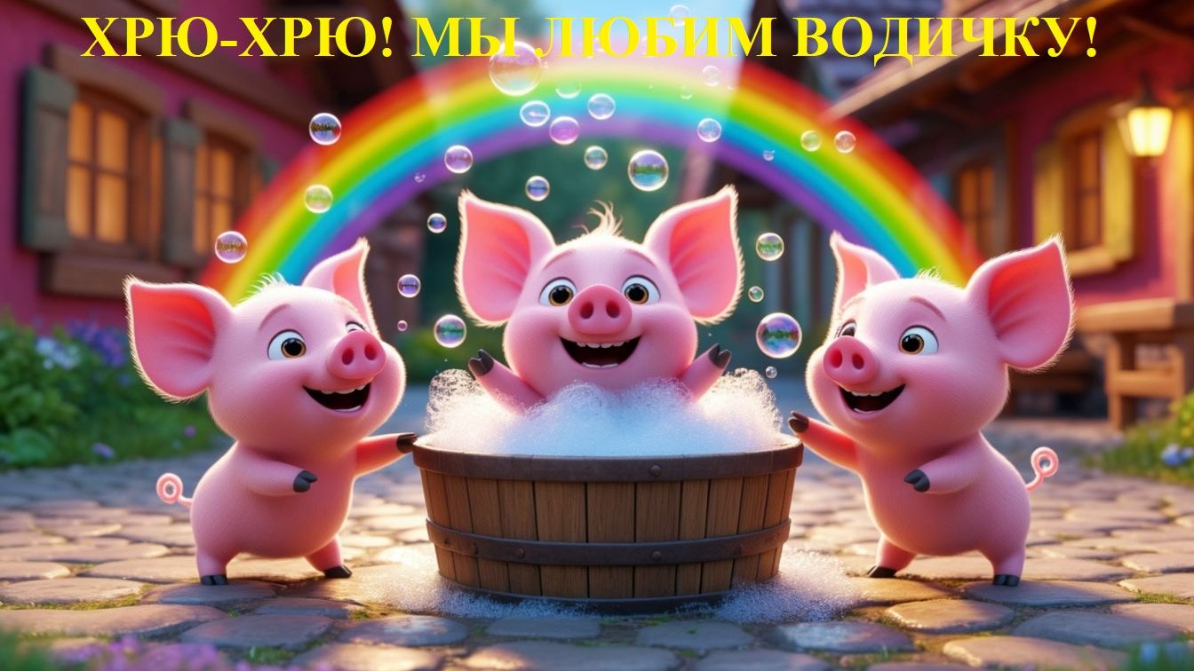 🛁🐷 ХРЮ-ХРЮ! МЫ ЛЮБИМ ВОДИЧКУ! смотреть онлайн