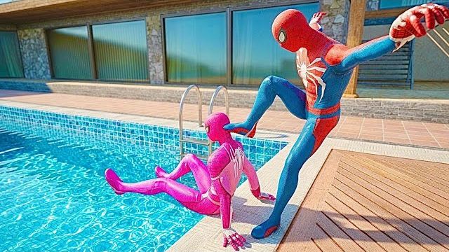 Для детей: GTA 5 водные тряпичные куклы Человек-паук прыгаетпадает. Эпизод 47