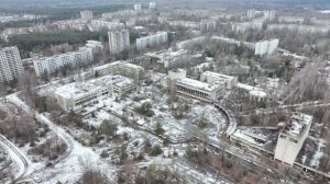 01 - Припять с высоты птичьего полета! Январь 2023