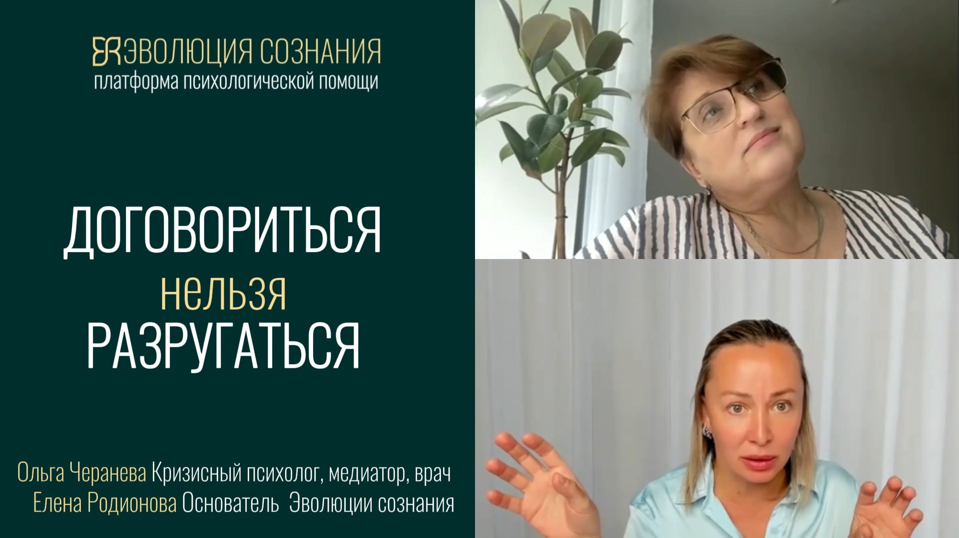 Договориться где всё сломано. Разговор с психологом-медиатором Ольгой Чераневой из Эволюции сознания
