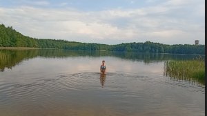 Море или прекрасное озеро в лесу?))атмосфера отпуска в Подмосковье) #озеро #море #Анапа #москва