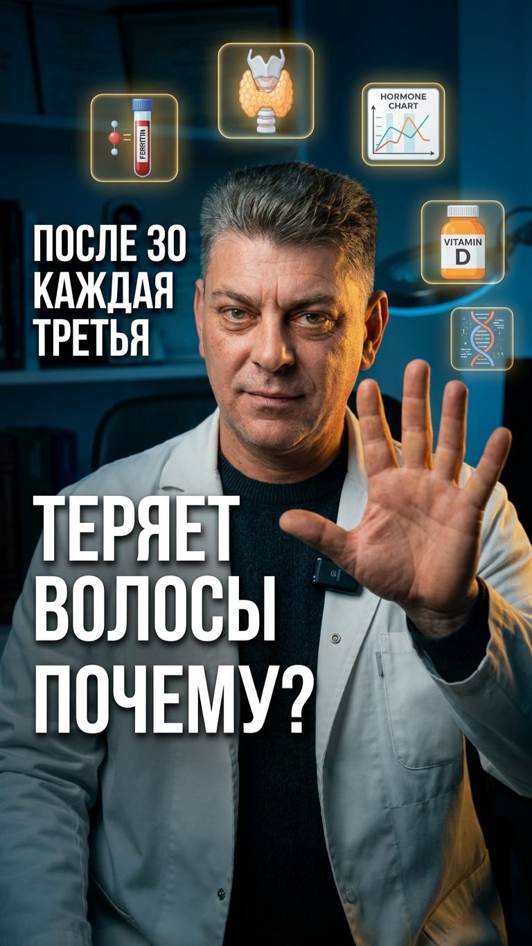 🩺 5 реальных причин выпадения волос у женщин после 30