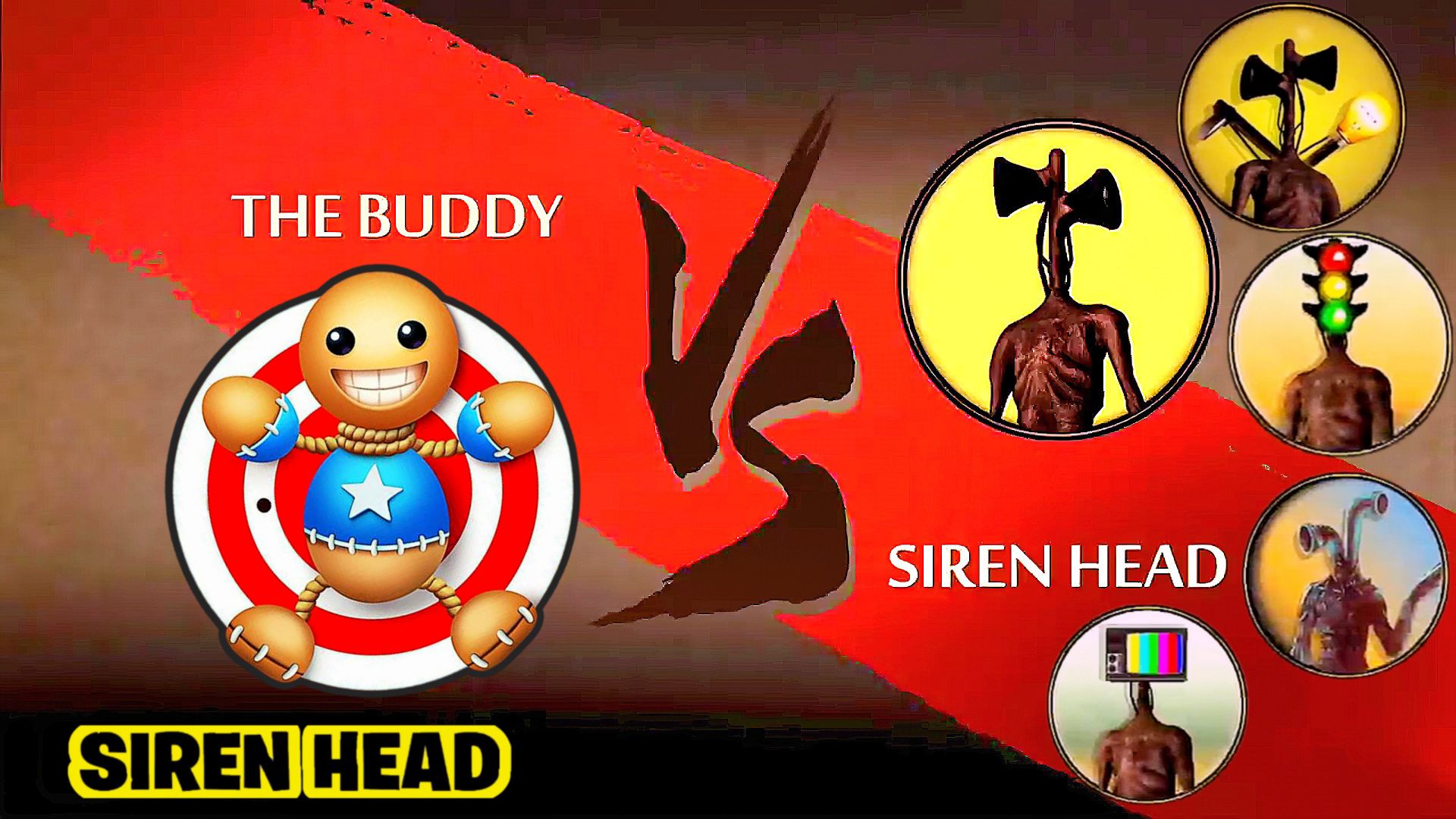  СИРЕНОГОЛОВЫЙ  ВСЕ ВИДЫ против БАДДИ. SIREN HEAD vs BUDDY.