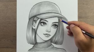 Как легко нарисовать красивую девушку карандашом, шаг за шагом