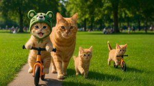 От фермы до камина# мама-кошка мастерит тигровую шляпу для своих котят 🐱🐑🔥