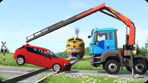 Автомобили против крана-спасателя — BeamNG Drive — 🔥 ULTIMATE Edition: Компиляция