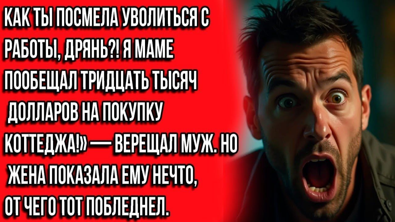 Дрянь, как ты посмела уволиться с работы# Я маме пообещал 30 000 долларов на новенький коттедж! смотреть онлайн