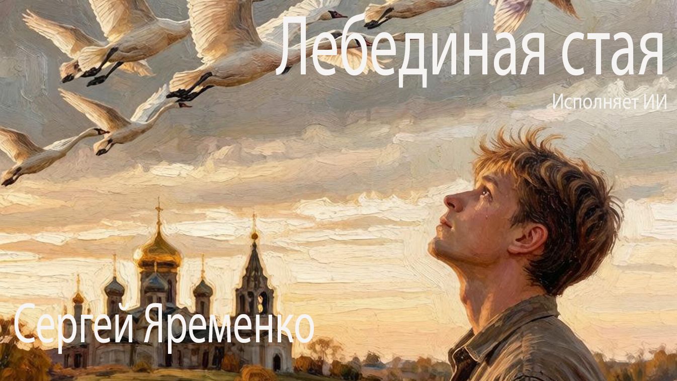 Лирическая песня "Лебединая стая". Стихи Сергей Яременко, исполняет ИИ