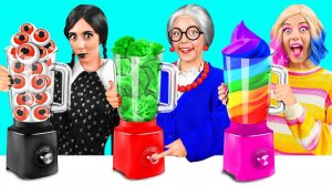 Кулинарный Челлендж# Уэнсдей Против Бабушки # Лайфхаки для Родителей от Fun Teen
