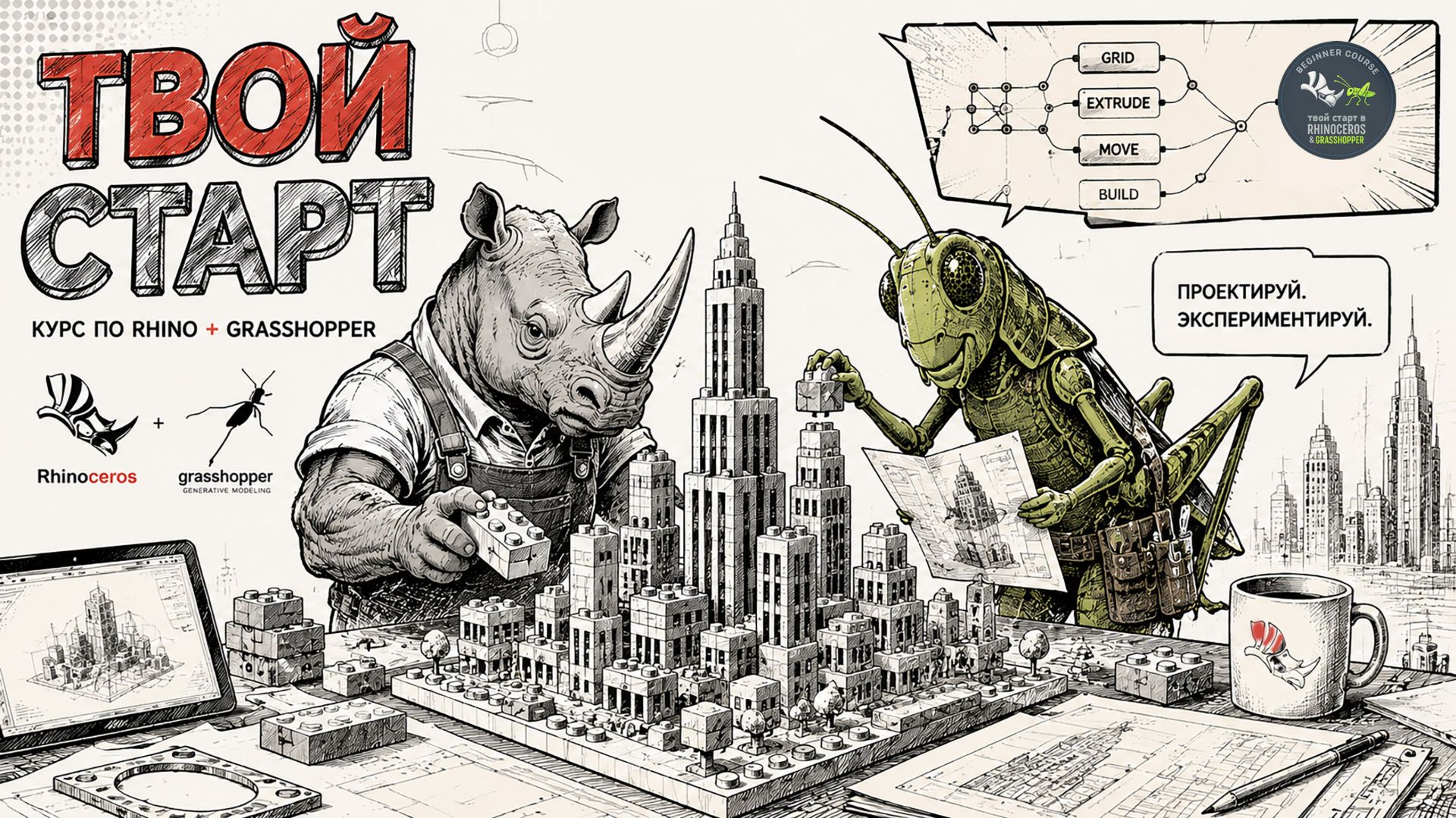Точка в Grasshopper_урок бесплатного курса _#Твой старт в Rh и Gh смотреть онлайн