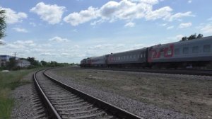 МАШКА В ВОРОНЕЖЕ!!!!!! Тепловоз 2м62у с пассажирским поездом с рейсом Смоленск Анапа