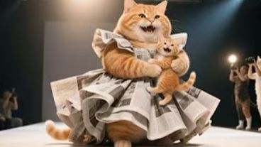 #GINGER'S DAILY MEOW - РЫЖИЙ КОТЁНОК ПРОДЕМОНСТРИРОВАЛ СВОИ НАВЫКИ В ОБЛАСТИ МОДНОГО ДИЗАЙНА 😹✨ смотреть онлайн