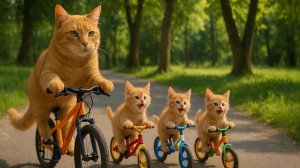 Мама-кошка подстригает шерсть на ферме и делает тигровую шапку для котят дома🐾🎩🐯