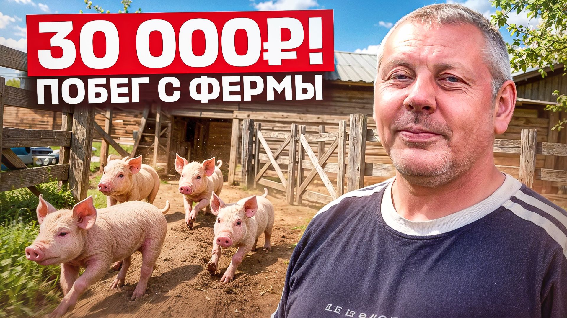 30 000 РУБЛЕЙ УБЕЖАЛИ В ЛЕС! 😱 Как мы ловили свиней-беглецов... ИЮНЬ на ферме