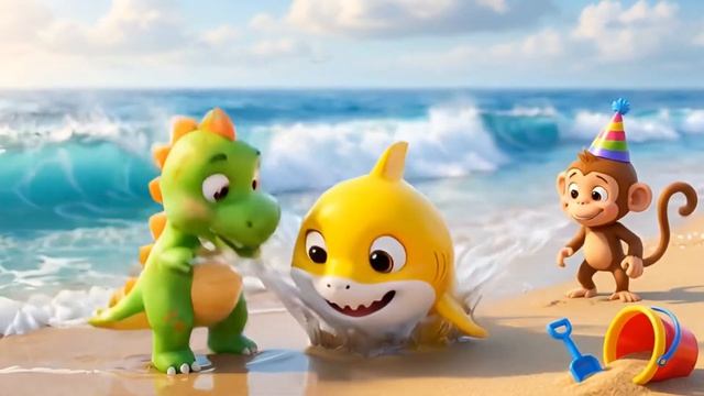 Вечерний распорядок Бэби Дино Пора ложиться спать Серия 1   Мультфильм для детей и весёлые