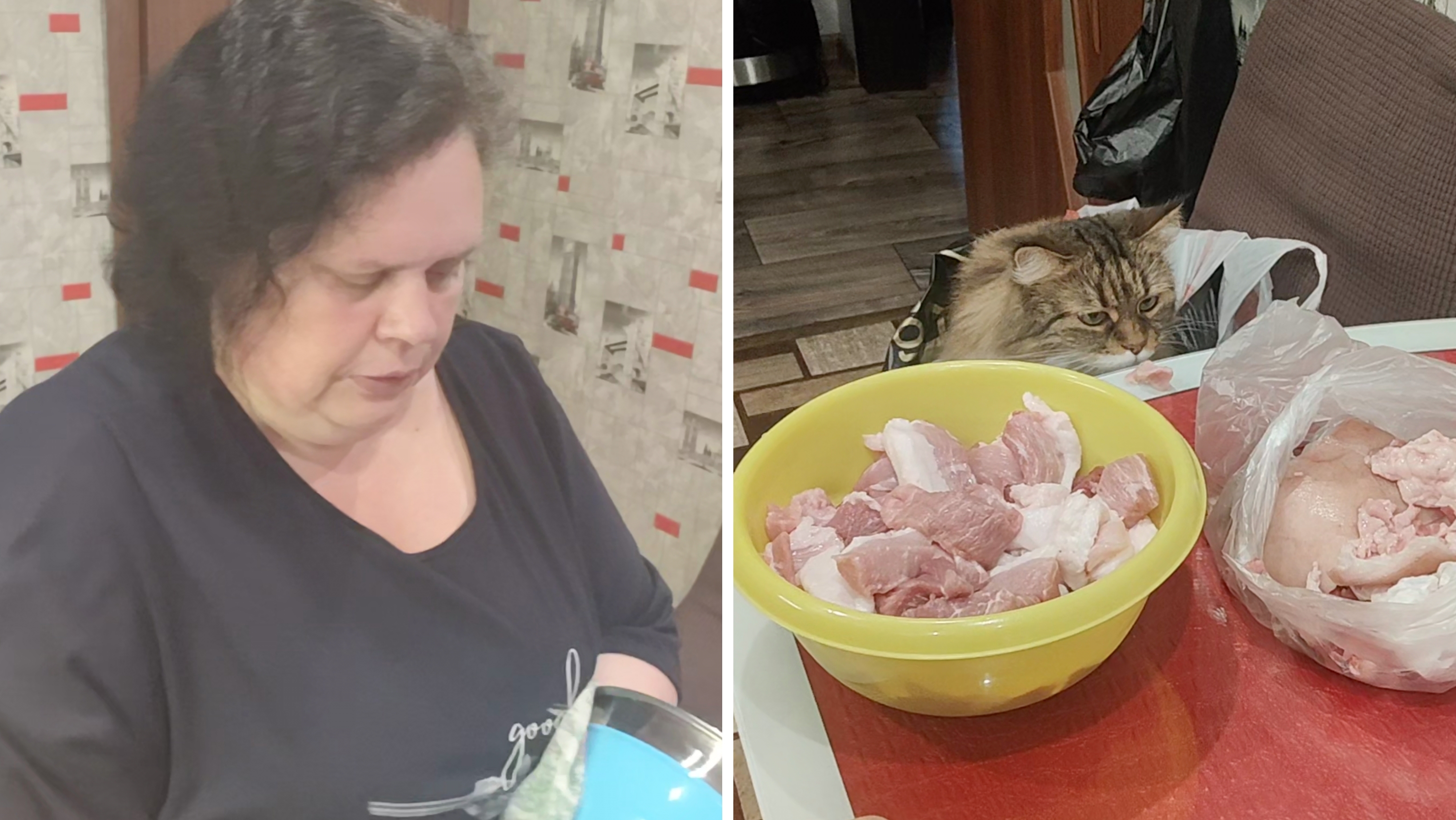 Купили немного мяса/ Разделываем/ Сходили на ярмарку/ Что купили!?/Фрукты а не сало/ Клей БФ-6/ смотреть онлайн