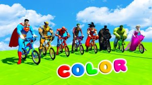 Мультяшки про машинки для детей и малышей. Цветные BMX-парк для Человека-паука и Супергероев