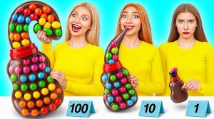 1, 10 или 100 Слоев еды Челлендж # Смешные Челленджи от Friendly DO