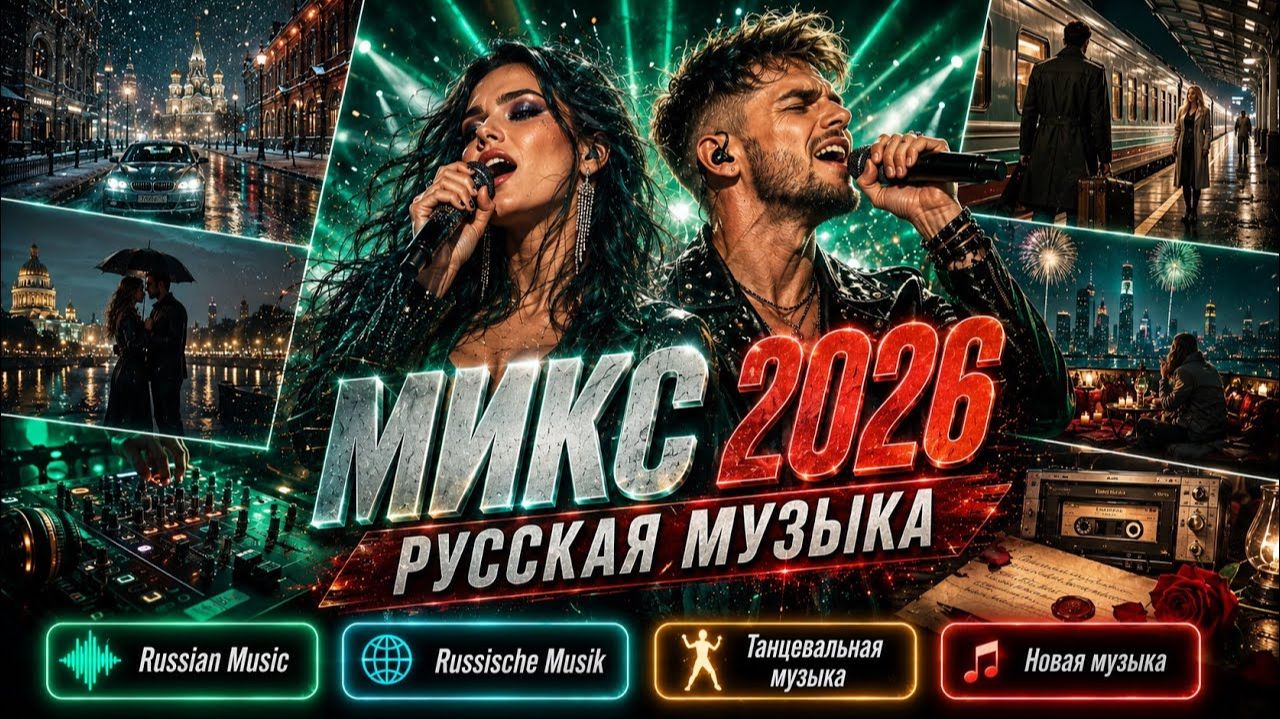 Русская музыка ❤️ МИКС 2026 🔥 Russian Music 🎧Russische Musik 🎇Mix2026 Музыка Новинки Лета 2026 смотреть онлайн