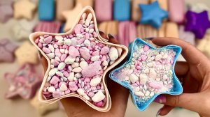 ASMR залипательные звёзды из глины ⭐️ сода ⭐️ мыльные коробочки с крахмалом ⭐️