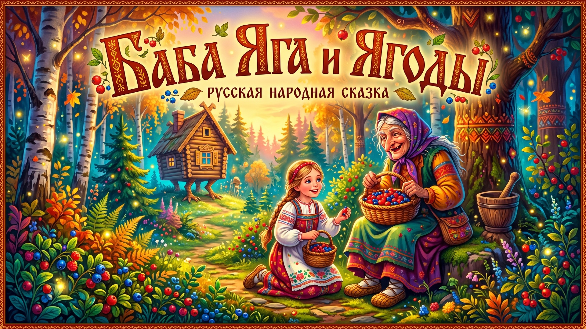 Баба Яга и ягоды - Русская народная сказка | Сказка для детей | Добрые сказки | Слушать аудиосказки смотреть онлайн