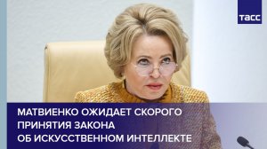 Матвиенко ожидает скорого принятия закона об искусственном интеллекте