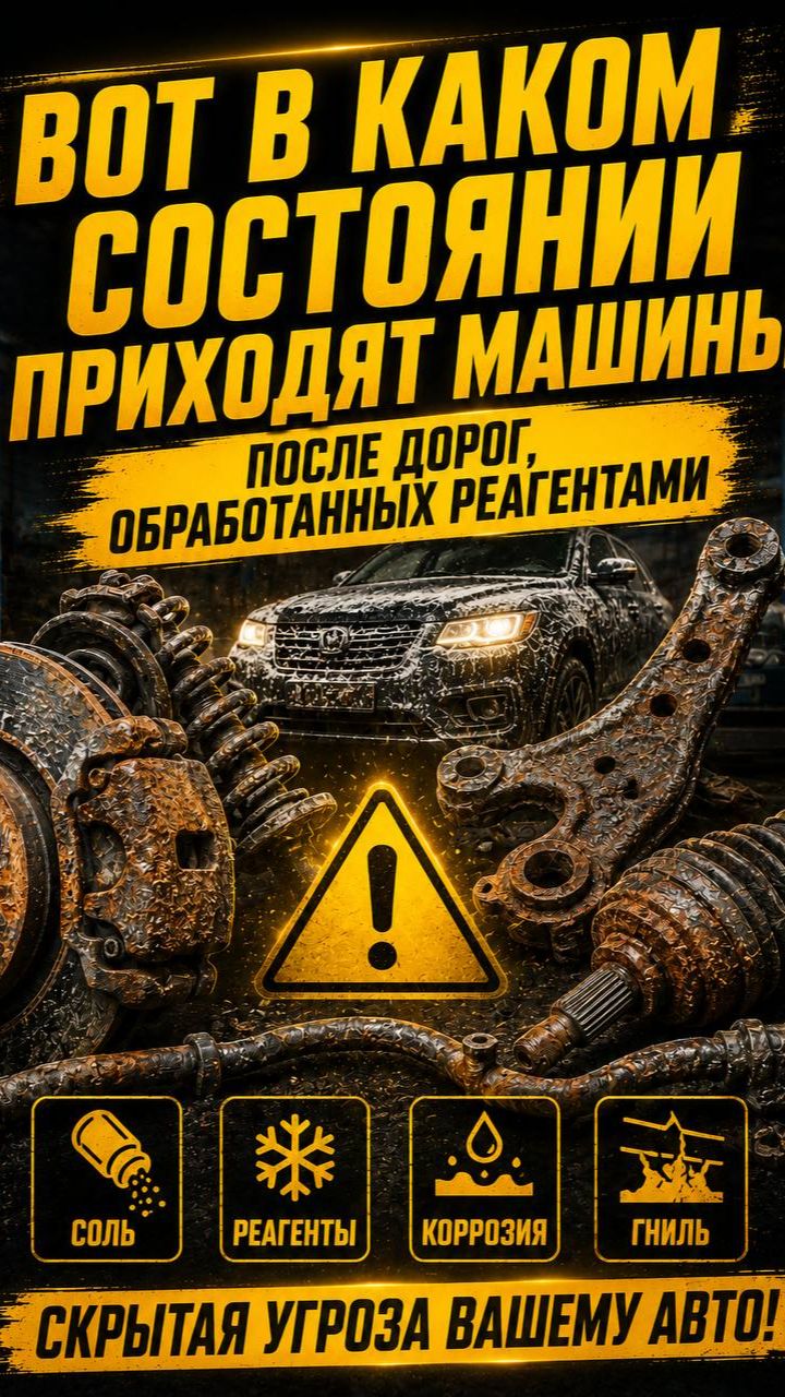 нюансы на машинах после реагентов на дорогах