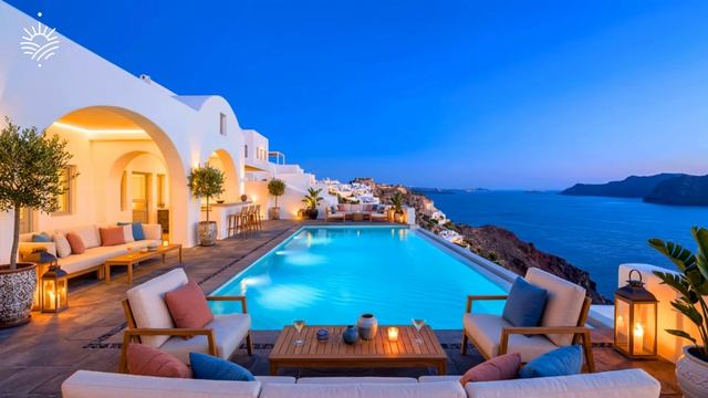 Chill Sax 2026 🌊 Santorini Blue Hour ｜ Luxury Chillout & Relax смотреть онлайн