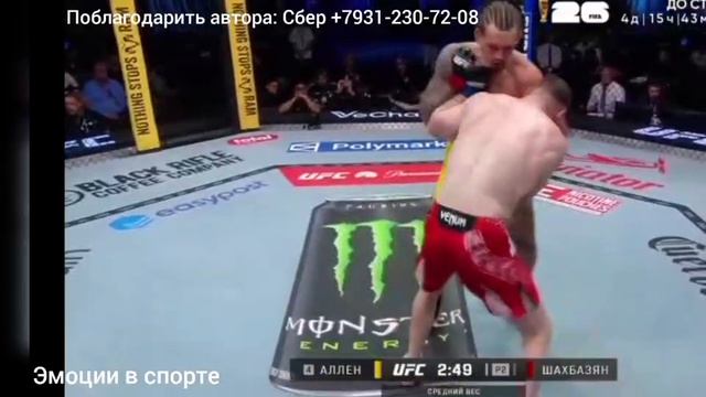 Брендан Аллен - Эдмен Шахбазян, полное видео боя на турнире UFC Fight Night 278 смотреть онлайн