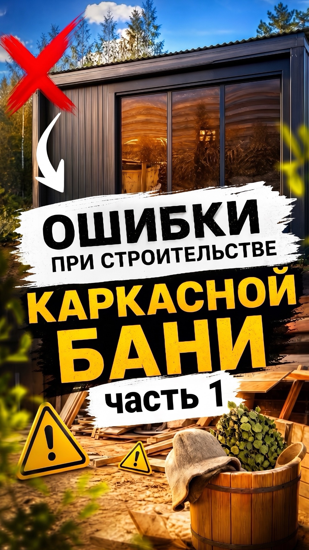 Ошибки при строительстве каркасной бани. Часть 1.