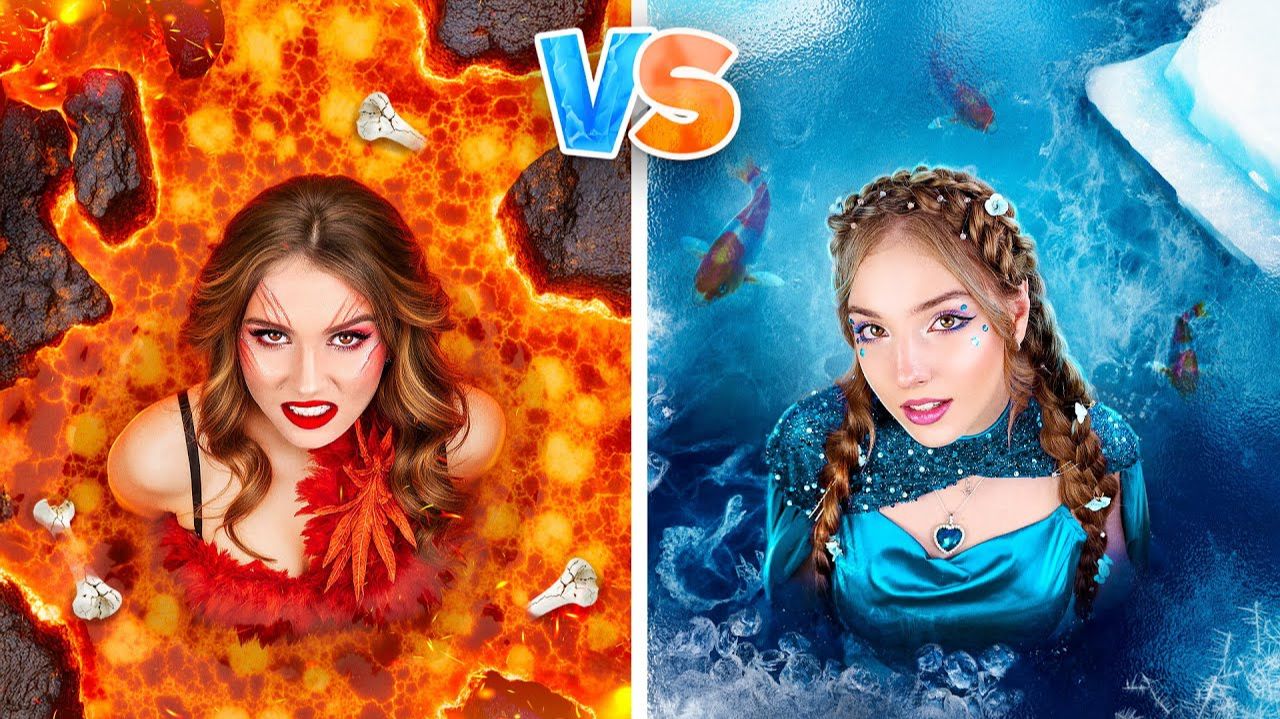 [Тим Тин Голд] - Горячая vs Холодная Пара! Моя Девушка - Огненная vs Ледяная смотреть онлайн