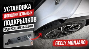Установка дополнительных подкрылков задних колесных арок Джили Монжаро / Geely Monjaro