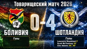 ГОЛЫ БОЛИВИЯ - ШОТЛАНДИЯ // ТОВАРИЩЕСКИЙ МАТЧ 2026