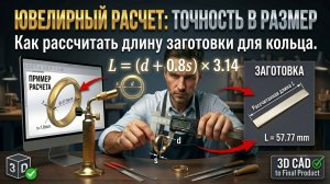 Ювелирная точность! Как рассчитать и сделать кольцо в размер. Теория + Практика!