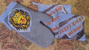 Варежка и прихватки из старых джинсов и футболок🧣