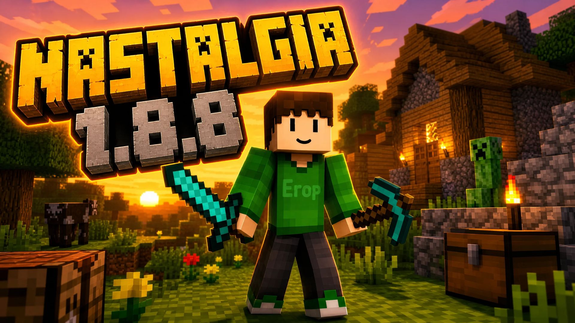 Играю на сервере версия 1.8.8 Nastalgia CТРИМ / Egor127