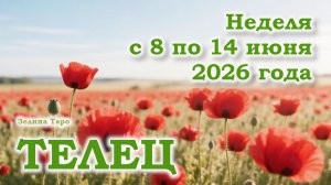 ТЕЛЕЦ | ТАРО прогноз на неделю с 8 по 14 июня 2026 года