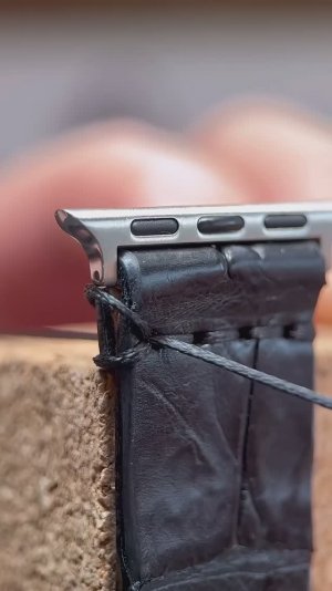 Leather Goods  Crocodile Leather Apple Watch Strap  Leather Craft