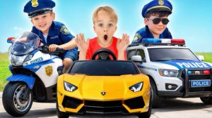 Дети катаются на иго-машинках - Funny Car Service Adventure