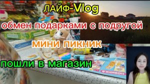 ЛАЙФ-Vlog/обмен подарками?пикник с лп?😜😁