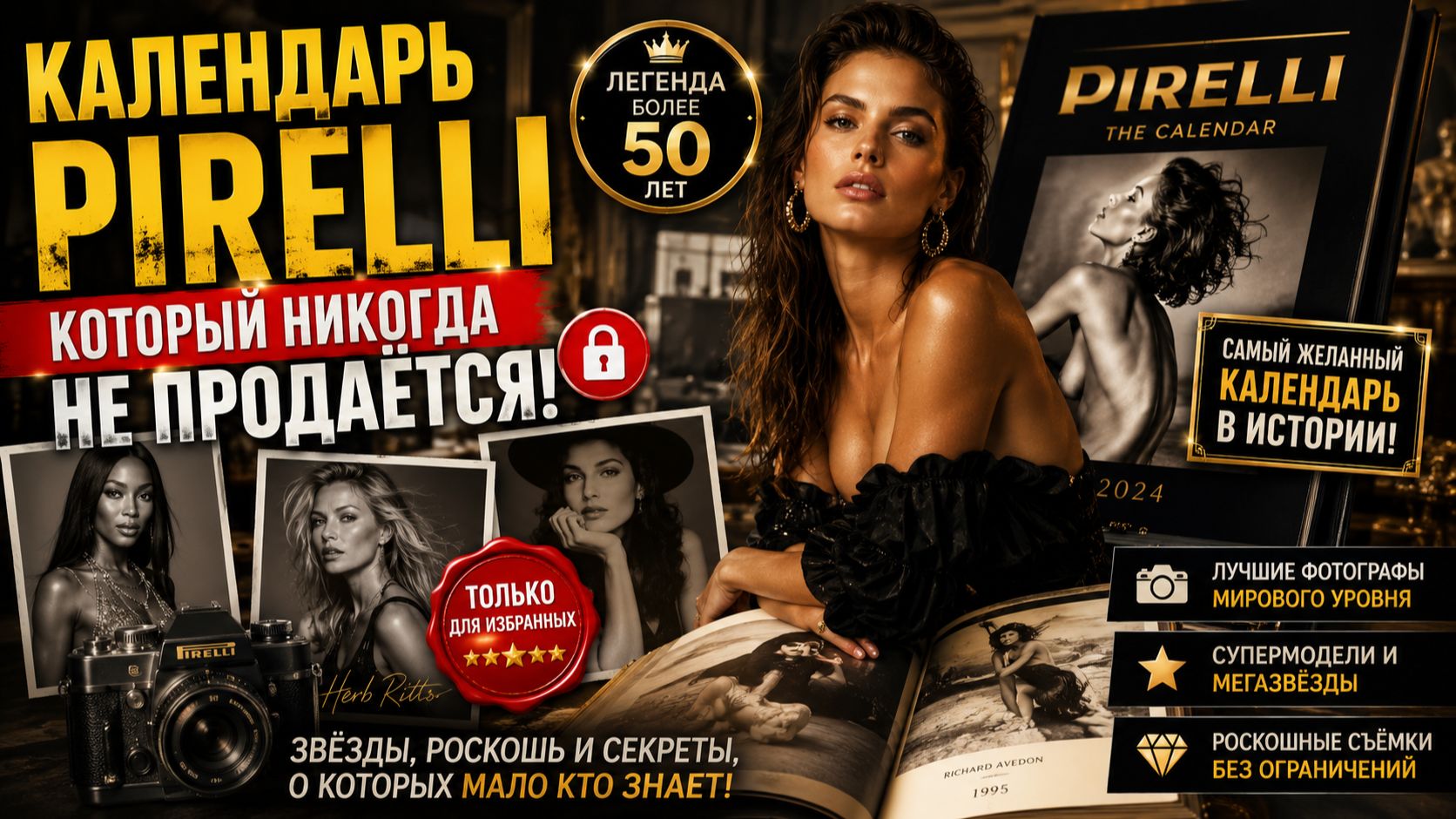 Самый желанный календарь в истории: звёзды, роскошь и секреты Pirelli, о которых мало кто знает 💎📅