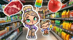 Пошли с дочкой в магазинчик за продуктами😱 Что купили? 🛒✨