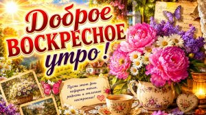 Доброе воскресное утро ☀️ Душевные музыкальные открытки для тепла и радости